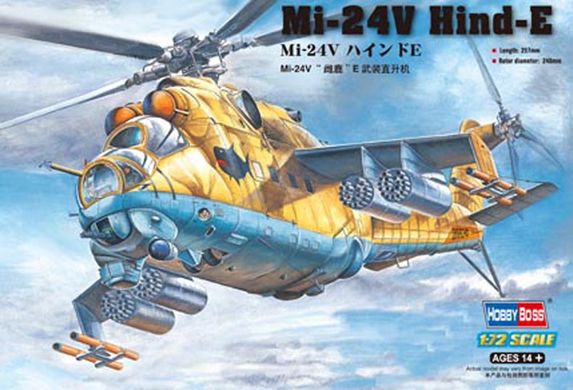 Збірна модель 1/72 вертоліт Мі-24В Hind-E HobbyBoss 87220