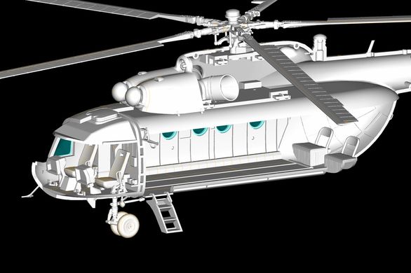 Сборная модель 1/72 вертолет Ми-8Т "Гиппо С" Mil Mi-8T "Hip-C" 87221 HobbyBoss 87221