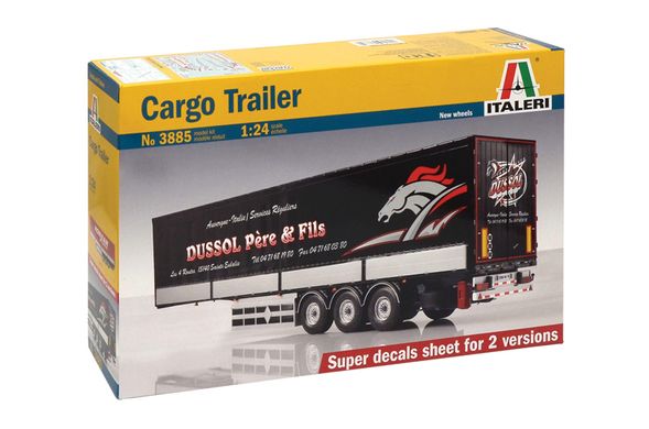 Збірна модель 1/24 Вантажний причіп (Cargo Trailer) Italeri 3885