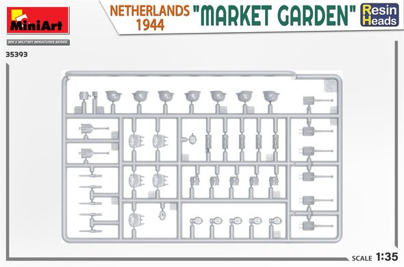 Фігури 1/35 «Market Garden» Нідерланди 1944. Смоляні голови MiniArt 35393