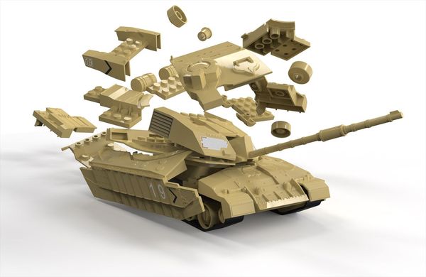 Prefab model designer tank Challenger Tank Quickbuild Airfix J6010