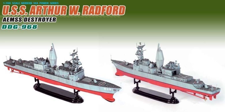 Сборная модель 1:700 американский ракетный эсминец USS Arthur W Radford Aemss Dragon 7031