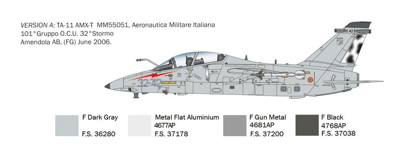 Збірна модель 1/72 літак AMX-T Italeri 1471
