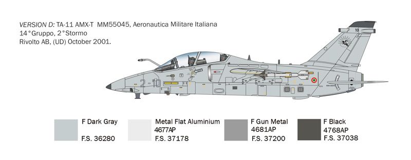 Збірна модель 1/72 літак AMX-T Italeri 1471