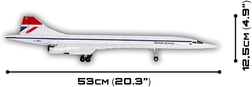 Обучающий конструктор 1/95 самолета Concorde G-BBDG COBI 1917