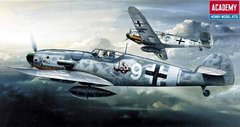 Assembled model 1/72 fighter Messerschmitt Bf 109 G-6 Academy 12467