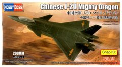 Збірна модель китайського винищувача Chinese J-20 Mighty Dragon Hobby Boss 81902
