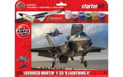 Сборная модель 1/72 самолет Lockheed Martin F-35B Lightning II Стартовый набор Airfix A55010