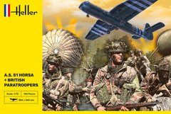 Фигуры A.S. 51 Horsa + British Paratroopers Heller 30313 1:72