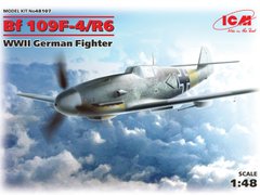 Збірна модель 1/48 літак Месершмит Bf 109F-4/R6, німецький винищувач 2 Світової війни ICM 48107
