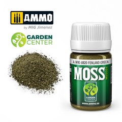 Макетный зеленый мох Fenland Green MOSS Ammo Mig 8820