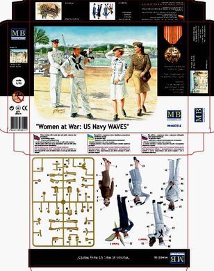 Фігури 1:35 серія "Жінки на війні" U.S.Navy Waves ( 4 фігури) MASTER BOX 3556