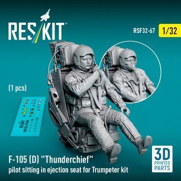 Figure 1:32 F-105D "Thunderchief" pilot in ejection seat for Trumpeter Reskit RSF32-0067