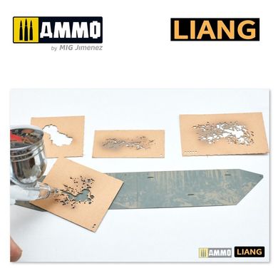 Трафарети Бризки бруду Splashes Mud Effects Airbrush Stencils LIANG-0003