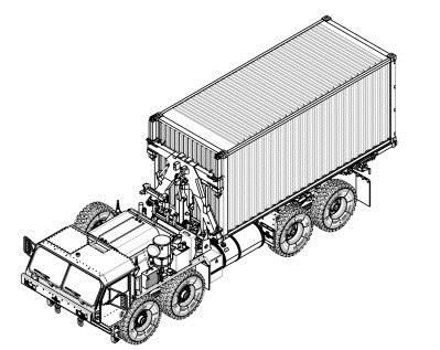 Сборная модель 1/35 грузовик HEMTT M1120 Container Handling Unit (CHU) Trumpeter 01064