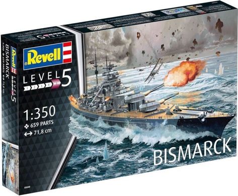 Prefab model 1/350 of the German battleship "Bismarck" Bismarck Revell 05040