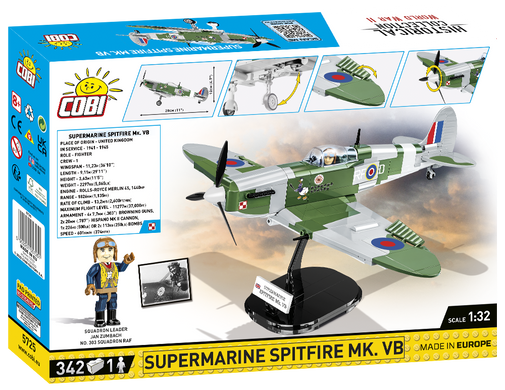 Навчальний конструктор 1/32 літак Supermarine Spitfire Mk.VB COBI 5725