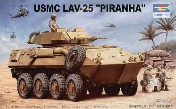 Збірна модель 1/35 броньований автомобіль USMC LAV-25 "Piranha" Trumpeter 00349