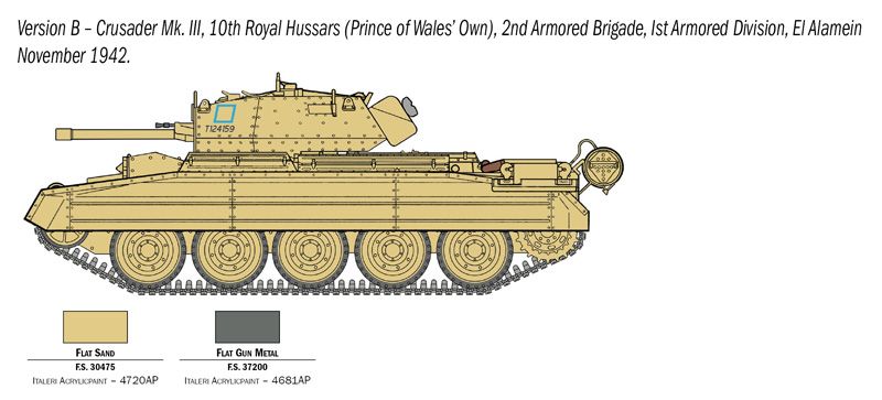 Збірна модель 1/35 танк Crusader Mk. III with British Crew Italeri 6592