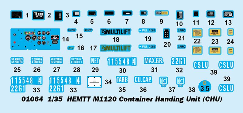 Prefab model 1/35 truck HEMTT M1120 Container Handling Unit (CHU) Trumpeter 01064