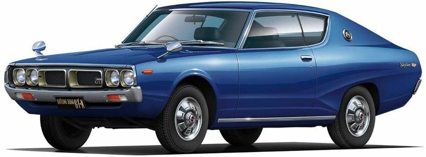 Сборная модель 1/24 автомобиль Nissan KGC110 Skyline HT2000 GT-X '74 Aoshima 06107