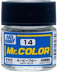 Нітрофарба Mr. Color solvent-based (10 ml) NAVY Blue semigloss US NAVY Aircraft/ темно-синій C14