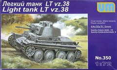 Збірна модель 1/72 легкий танк LT vz.38 UM 350