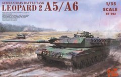 Assembled model 1/35 German tank Leopard 2 A5/A6 Border Model BT-002