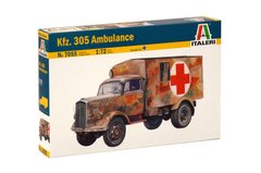 Збірна модель 1/72 автомобіль Kfz. 305 Ambulance Italeri 7055