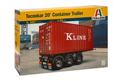 Prefab model 1/24 Container trailer TECNOKAR 20 Italeri 3887