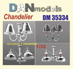 Prefab model 1/35 chandelier (4 pcs.) 3D printing DAN Models 35334