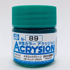 Акрилова фарба Acrysion (N) Metallic Green Mr.Hobby N089
