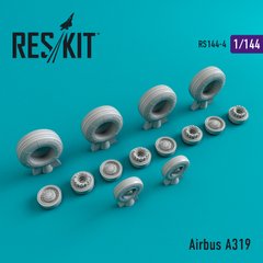 Масштабна модель Комплект коліс Airbus A319 (1/144) Reskit RS144-0004, В наявності