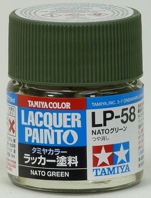 Tamiya Color bottled Lacquer Paints LP-58 NATO GREEN 10Ml Bottle 82158