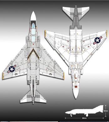 Assembled model 1/48 aircraft F-4J "VF-84 Jolly Rogers" Academy 12305