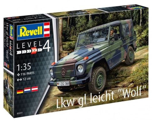 Prefab car model LKW gl. leicht Wolf Revell 03277 1:35