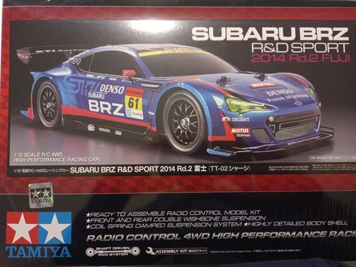 Збірна модель 1/10 на дистанційному управлінні TT-02 Subaru BRZ R&D Sport 2014 Rd2 Fuji Tamiya 58607