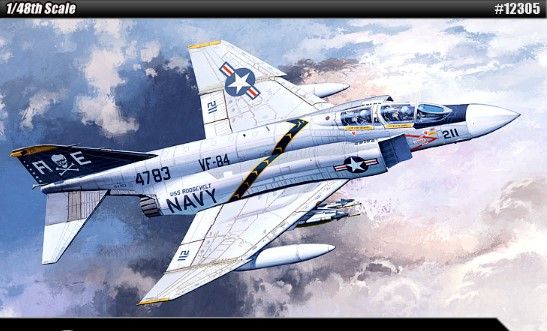 Assembled model 1/48 aircraft F-4J "VF-84 Jolly Rogers" Academy 12305