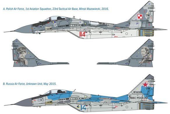 Збірна модель 1/72 військовий літак MiG-29 "Fulcrum" Italeri 1377