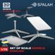 Set of scale models 1:72 Starlink terminal (3 pcs.) SPALAH 18172