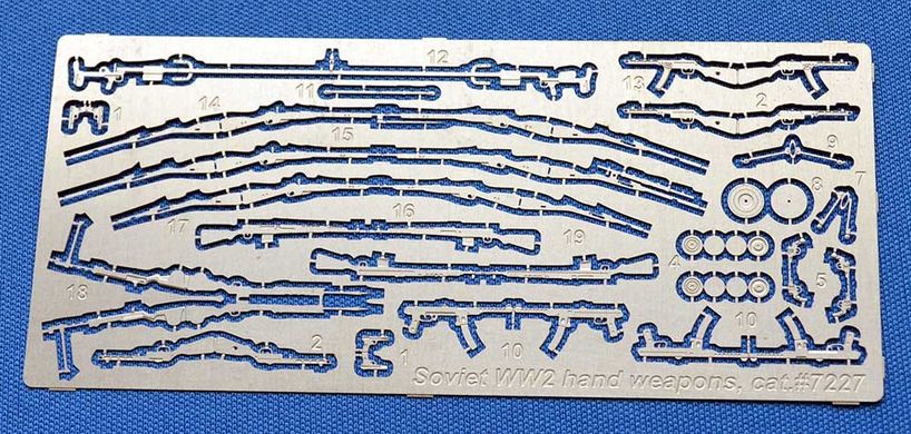 Photo-etch 1/72 Soviet small arms of the 2nd World War ACE PE7227, Out of stock