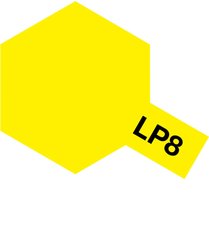 Нітро фарба LP8 Жовта глянцева (Pure Yellow), 10 мл. Tamiya 82108