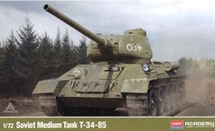 Сборная модель 1/72 танк Soviet Medium Tank T-34-85 Academy 13421