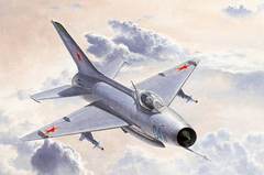 Assembled model airplane 1/48 MiG-21 F-13/J-7 Fighter Trumpeter 02858