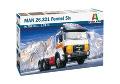 Збірна модель 1/24 вантажівка MAN 26.321 Formel Six Italeri 0756
