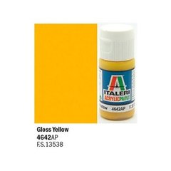 Акрилова фарба жовтий глянцевий gloss yellow 20ml Italeri 4642