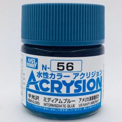 Acrylic paint Acrysion (N) Intermediate Blue Mr.Hobby N056