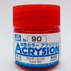 Лак глянцевий Acrysion (N) Clear Red Mr.Hobby N090