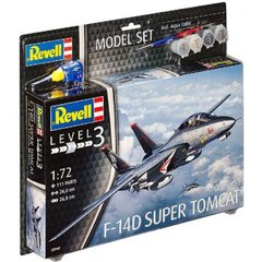 Assembled model 1/72 airplane Grumman F-14D Super Tomcat Model Set Revell 63960