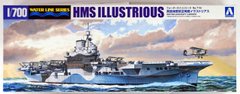 Сборная модель 1/700 авианосец British Aircraft Carrier HMS Illustrious Aoshima 05104